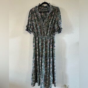 Max Studio Floral Print Maxi Dress